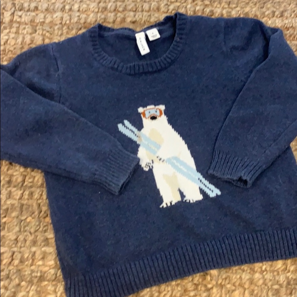 Janie and Jack Polar Bear Sweater Sz 4